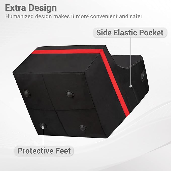 Car Seat Travel Bag - Padded, Comfortable, Durable, Roomy Gate Check Carseat Cover Backpack Fits 3-in-1，Convertible, Booster & Infant Car Seats for Airplane, Airport, Red-CubbioJoy