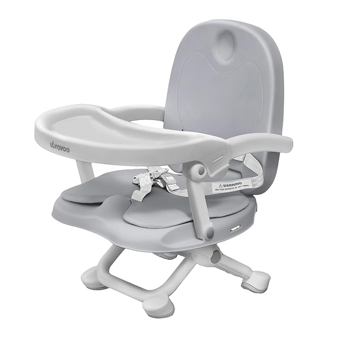 Baby Booster Seat for Dining Table with Removable Tray & Cushion, 3in1 Portable Toddler Booster Seat, 4 Height Adjustable Travel High Chair for Babies and Toddlers-CubbioJoy