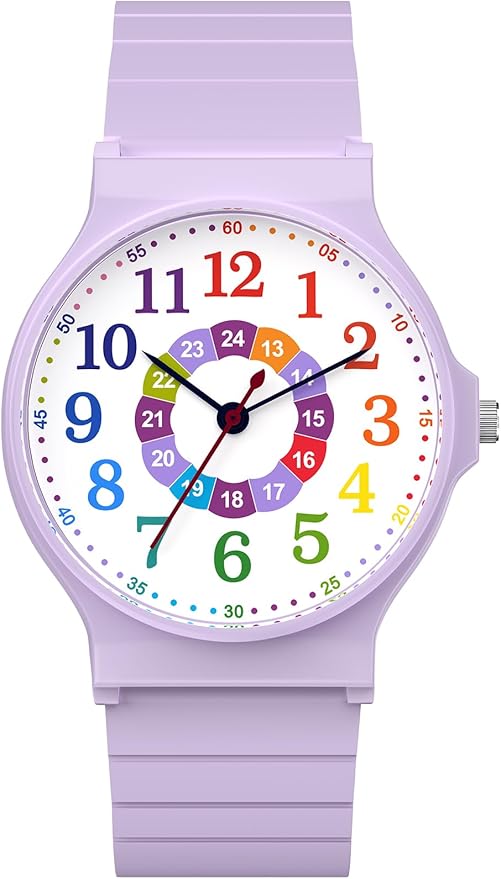 Kids Analog Watch Boys Girls, 30M Waterproof, Sports Watch for Boys, Easy to Read Children's Thin Dial Wrist Watches with Soft Band, for Ages 5-15 Kids Great Birthday Gifts Christmas Day-CubbioJoy