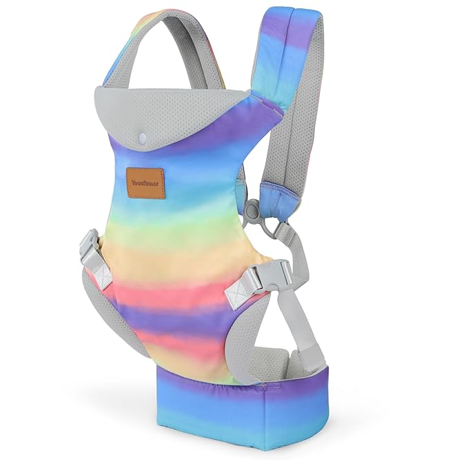 Baby Carrier Newborn to Toddler, Ergonomic Adjustable Toddler Carriers for 7-66 Lbs, Cozy Lightweight Infant Carrier with Neck Support, Baby Holder Carrier with Lumbar Support for Mom Dad-CubbioJoy