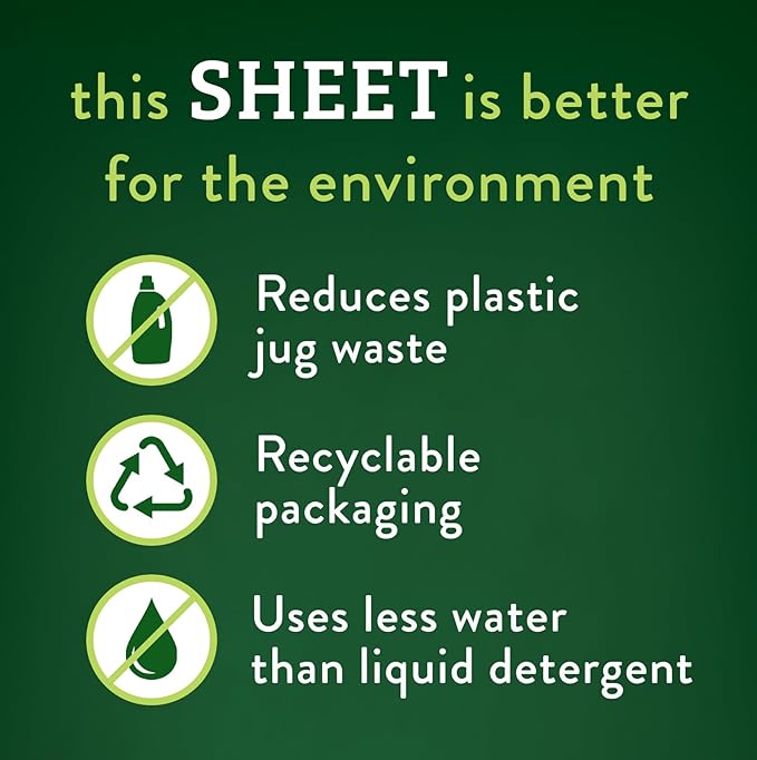 Biokleen Laundry Detergent Sheets - Dye & Fragrance Free, Hypoallergenic, Enzymatic Cleaner, Stain Remover, Bio Active Formula, No Plastic Jug, Unscented, 100 Loads-CubbioJoy