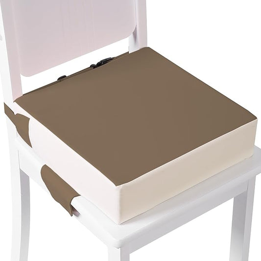 Booster Seat for Kitchen Chair with Adjustable Straps, Toddler Booster Seats for Dining Table Portable for Travel Camping Eating, Booster Cushion for Table for Baby Child Infant Kid Boy Girl-CubbioJoy