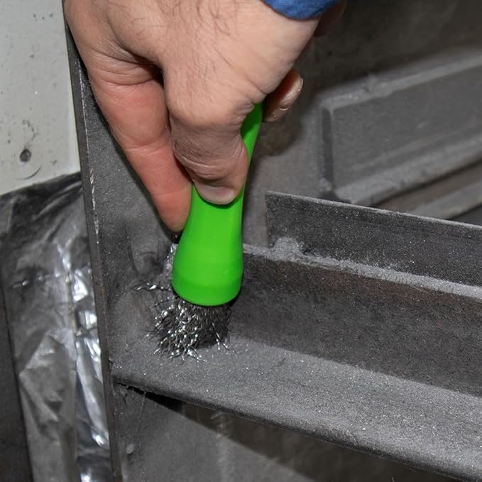 BrushAll® Wire Hand Brush with Ergonomic Handle and Tightly Packed Bristles for Kitchen, Garage, Indoor, Outdoor (Stainless Steel) Patent Pending-CubbioJoy