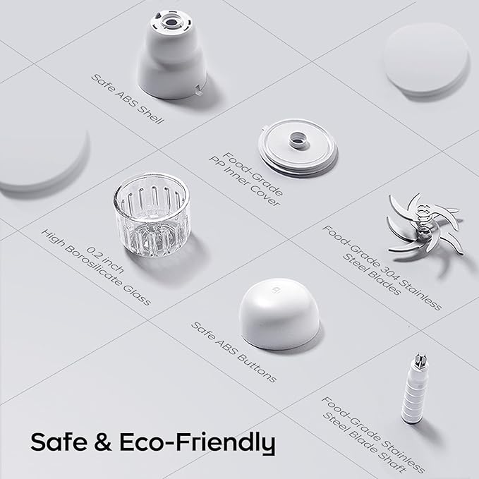 Bc Babycare Baby Food Maker-Baby Food blender for Fruit, Vegatable & Meat,Mini Food Processor for Potatoes, Grapes & Strawberries,White,10oz-CubbioJoy