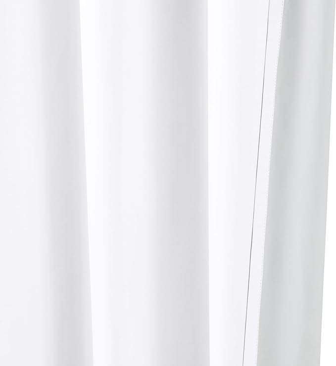 Amazon Basics Room Darkening Light Blocking Blackout Window Curtain with 2 Panels Grommets, for Living Room and Bedroom, 52 x 96 inches, White - Set of 2-CubbioJoy