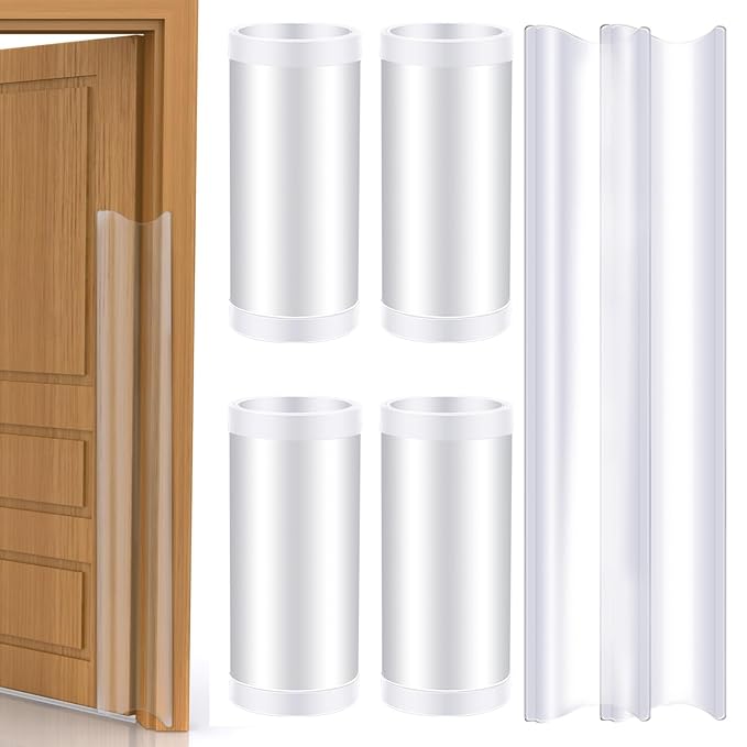 6 Pcs Door Pinch Guard Baby Proofing Jam Shield Door Finger Pinch Guard 47.2 x 7 Inch Hinge Cover Protectors for 90 and 180 Degree Gates Kids Pets Safety-CubbioJoy