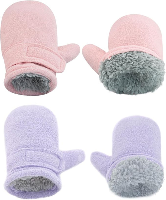 BAVST Baby Toddler Winter Mittens Girls Warm Fleece Lined Gloves Kids Sherpa Lined Mittens for Boys-CubbioJoy