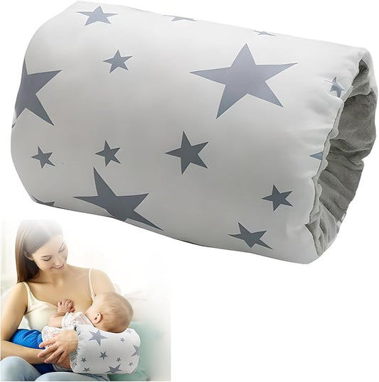 Cozy Cradle Pillow, Cozy Cradle Arm Pillow, Baby Nursing Pillow Head Support Pillow for Breastfeeding Bottle Feeding (Gray Pinstripes)-CubbioJoy