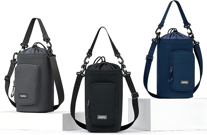 Insulated Water Bottle Carrier Bag with Strap Phone Pocket for 25/32/40/64 oz Tumbler Cup, Water Bottle Holder-CubbioJoy