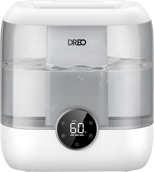 Dreo 6L Humidifiers for Bedroom, Quiet Supersized Cool Mist Ultrasonic Humidifier with Diffuser, 60 Hour Runtime for Home, Nursery, Plant, Gray-CubbioJoy