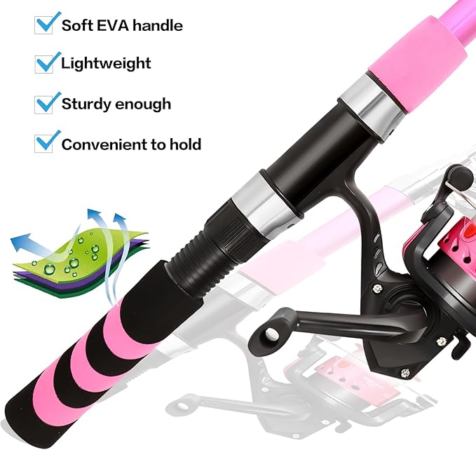 Collapsible Telescopic Fishing Rod and Reel Combo Push Button Small Fishing Pole Kit Beginner Youth Boys Fishing Starter Set Tackle-CubbioJoy