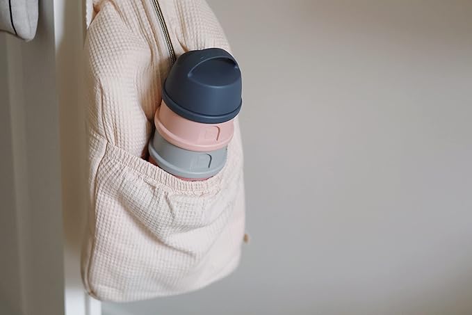 BEABA Formula and Snack Container, Baby Formula Dispenser, Toddler Baby Snack Storage Container, Holds up to 11 Doses of Milk Powder Per Compartment, Made in France, Rose-CubbioJoy