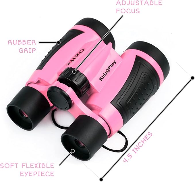 Adventure Kidz - Outdoor Exploration Kit, Children’s Toy Binoculars with Case, Flashlight, Compass, Fox Whistle, Magnifying Glass, Backpack. Great Gift Set for STEM, Pretend Play. Age 3+-CubbioJoy