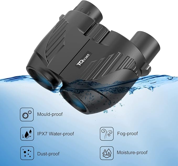 20x25 Binoculars for Adults and Kids, High Power Easy Focus Compact Binoculars with Low Light Vision for Bird Watching and Travel-CubbioJoy