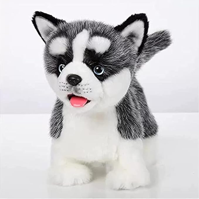CU-MATE Walking Husky Stuffed Dog, Electronic Toy, Realistic Interactive Puppy Pet Dog, Walking, Barking,Wagging Tail & Talking, Gifts-CubbioJoy