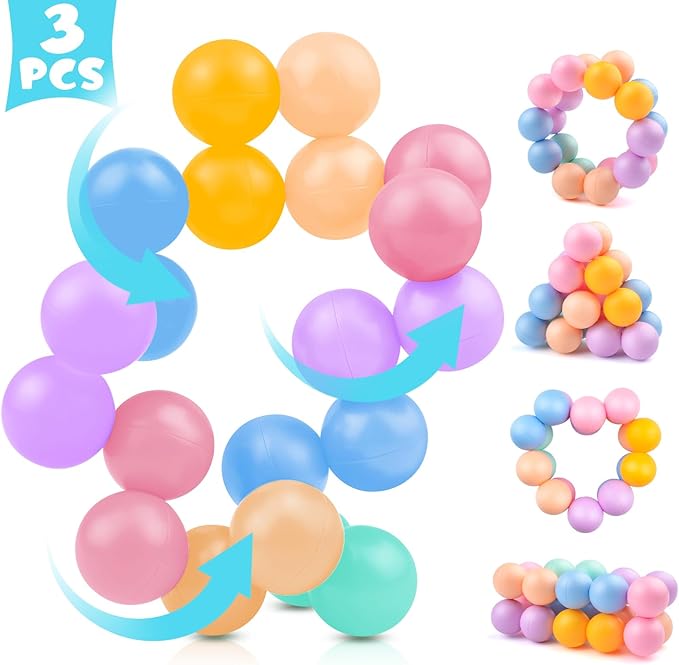 3PCS Sensory Fidget Toys for Adults Toddlers Kids,Autism Sensory Toys for Autistic Children , Calm Down Corner Classroom Toys, Stocking Stuffers Present for Kids Boys Girls 3+ Year Old Age(B)-CubbioJoy