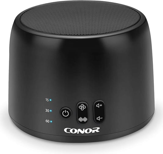 Conor White Noise Machine, Sleep Sound Machine - 24 High Fidelity Soothing Fan & White Noise Sounds, Timer & Memory Feature, Portable Office Privacy or Travel Sleep Therapy for Baby, Kids, Adults-CubbioJoy