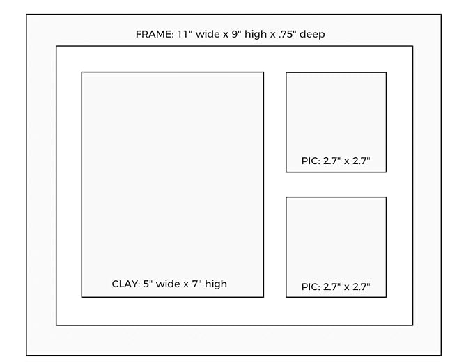Baby Hand & Footprint Frame Keepsake Kit | Capture Milestone Moments with Safe Clay, Stencil Set & Wood Frame | Perfect Newborn Gift for Baby Showers | White-CubbioJoy