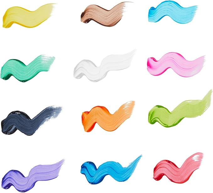 Colorations Paraben-Free Washable Tempera Paint for Kids - Set of 12 Colors, Gallon Value Sizes, Vibrant Poster and Classroom Paint for Creative Projects, Washable, Made in USA, Non-Toxic-CubbioJoy