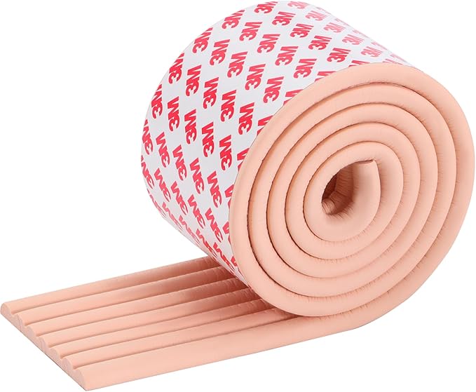 Corner Protector for Baby, Widen Edge Protector with Adhesive Backing, Baby Proofing Edge Corner Protectors Self Adhesive Furniture Corner Guard Bumper for Table, Desk, Fireplace (Pink, 6.6ft)-CubbioJoy