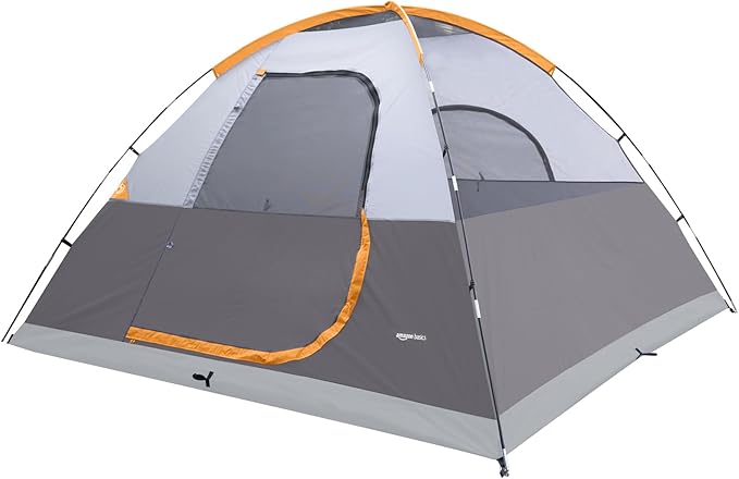 Amazon Basics Camping Tent, 3-Season Dome Design with Rainfly-CubbioJoy
