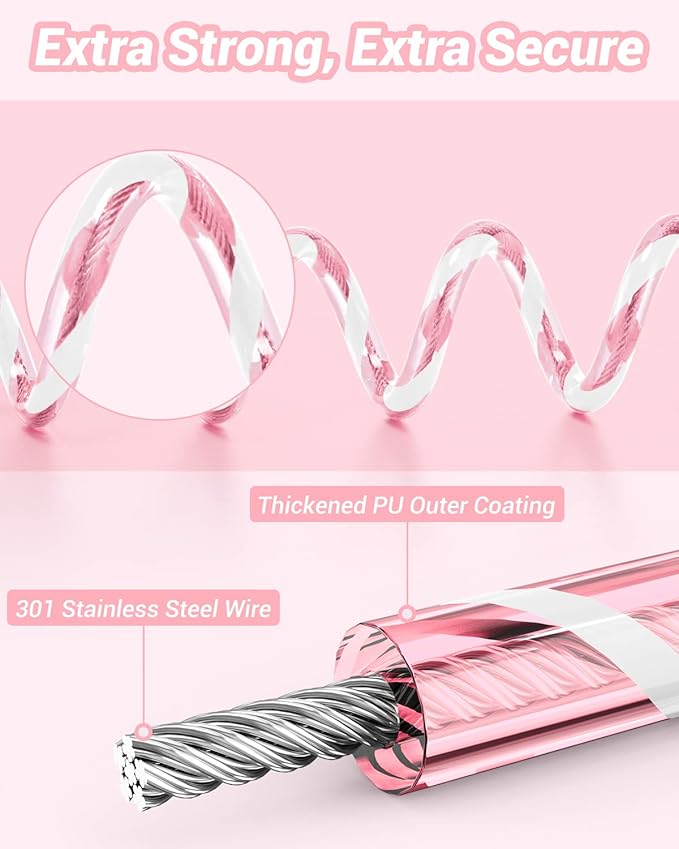 Anti Lost Wrist Link, Dr.meter 2 Pack Toddler Safety Leash with Key Lock, Reflective Child Walking Harness - Dual 8.2ft Length Pink & Blue Parent Kids Leash for Outdoor Activity Travel Gear-CubbioJoy