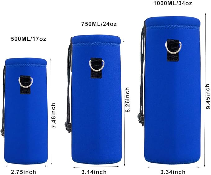 AUPET Water Bottle Bag Carrier,24oz/32oz Insulated Neoprene bottle Sling Holder Case Pouch Cover for 1000ML/750ML Bottles with Shoulder Strap for walking-CubbioJoy