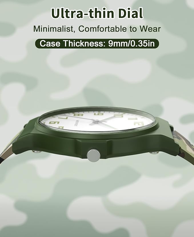 Kids Analog Watch Boys Girls, 30M Waterproof, Sports Watch for Boys, Easy to Read Children's Thin Dial Wrist Watches with Soft Band, for Ages 5-15 Kids Great Birthday Gifts Christmas Day-CubbioJoy