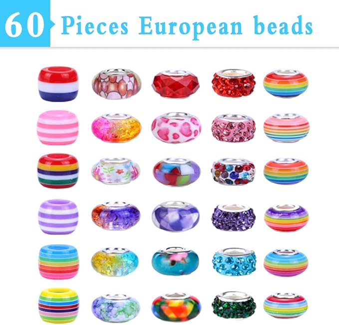 AIPRIDY Charm Bracelet Making Kit,Unicorn Mermaid Crafts Gifts Set Can Inspires Imagination and Creativity,Jewelry Making Kit Perfect Gifts for Girls 5-12 Years Old (125 Pieces)-CubbioJoy