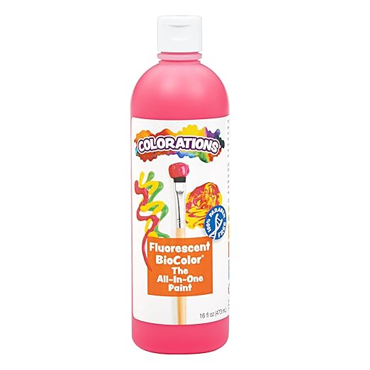 Colorations BioColor FBIOPI Paint, Fluorescent Pink 16 oz.-CubbioJoy