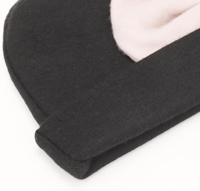 BQUBO Newborn Baby Hats Mittens Set Hospital Hat Beanie Infant Bow Hats Baby Gloves No Scratch Mittens for 0-6 Months-CubbioJoy