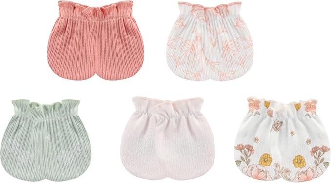 Baby Hat and Mittens Set Cotton Newborn Baby Hats Caps for Boys and Girls, 0-6 Months-CubbioJoy