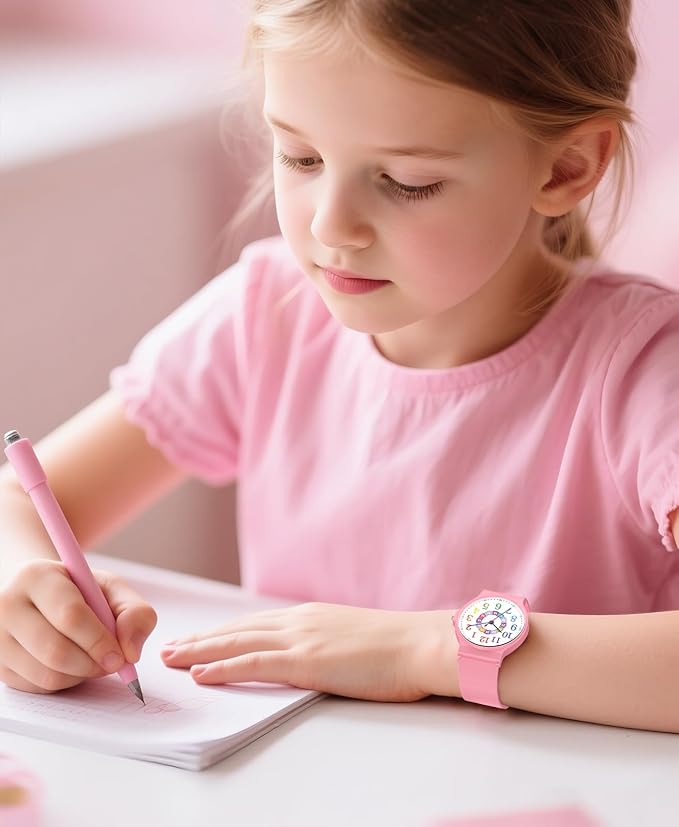 Kids Analog Watch Boys Girls, 30M Waterproof, Sports Watch for Boys, Easy to Read Children's Thin Dial Wrist Watches with Soft Band, for Ages 5-15 Kids Great Birthday Gifts Christmas Day-CubbioJoy