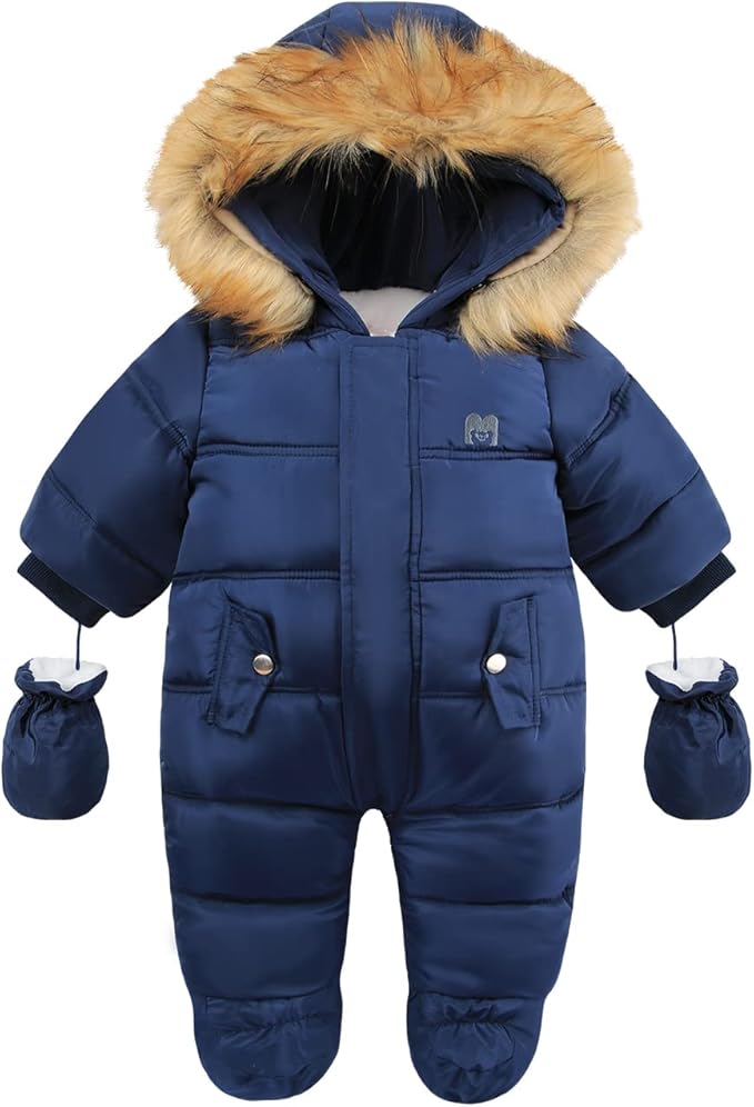 Baby Girl Winter Snowsuit Toddler Jacket Clothes For Boy Infant Jumpsuit Hoodied-CubbioJoy