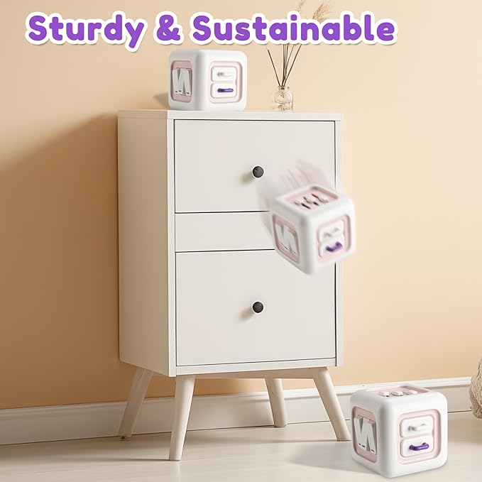 Busy Cube Toys for 1 Year Old Girl Gifts, Montessori for Baby Girl, Travel Sensory Toys for Toddlers 1-3, Learning Fine Motor Skills| 1st Birthday Girl Gifts 12 Months +-CubbioJoy