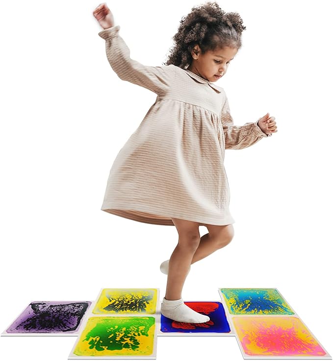 Art3d Liquid Fusion Activity Play Mat for Kids, Pack of 9 Tiles 12" X 12", Multi-Color-CubbioJoy