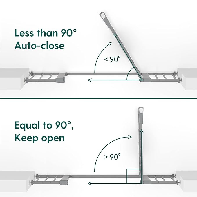 BABELIO 36 Inch Tall Metal Baby Gate, 29-48" Auto Close Pressure Mounted Dog Gate, Gray-CubbioJoy