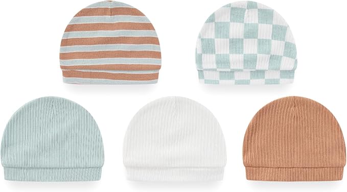 Baby Hat and Mittens Set Cotton Newborn Baby Hats Caps for Boys and Girls, 0-6 Months-CubbioJoy