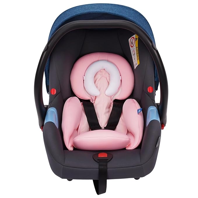 COOLBEBE New 2-in-1 Babybody Supports for Baby Newborn Infants - Extra Soft Stroller Cushion Pads Car Seat Insert, Perfect for Carseats, Strollers, Swings, Pink-CubbioJoy