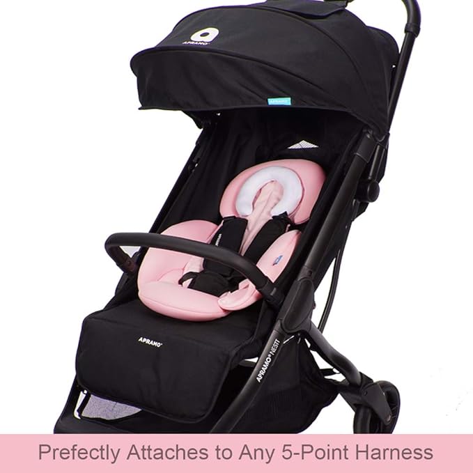 COOLBEBE New 2-in-1 Babybody Supports for Baby Newborn Infants - Extra Soft Stroller Cushion Pads Car Seat Insert, Perfect for Carseats, Strollers, Swings, Pink-CubbioJoy