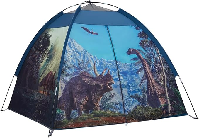 Dinosaur Kids Play Tent-61”x61”x45”Realistic Dinosaur Kids Tent Indoor & Outdoor, Pop Up Play House for Kid, Boys & Girls Age 3-12-CubbioJoy