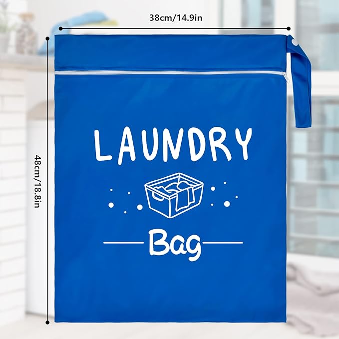 2 Pcs Large Travel Laundry Bag - Waterproof Wet Dry Washable for Dirty Clothes, Bathing Suit, Workout, Gym, Swimming, Yoga-CubbioJoy