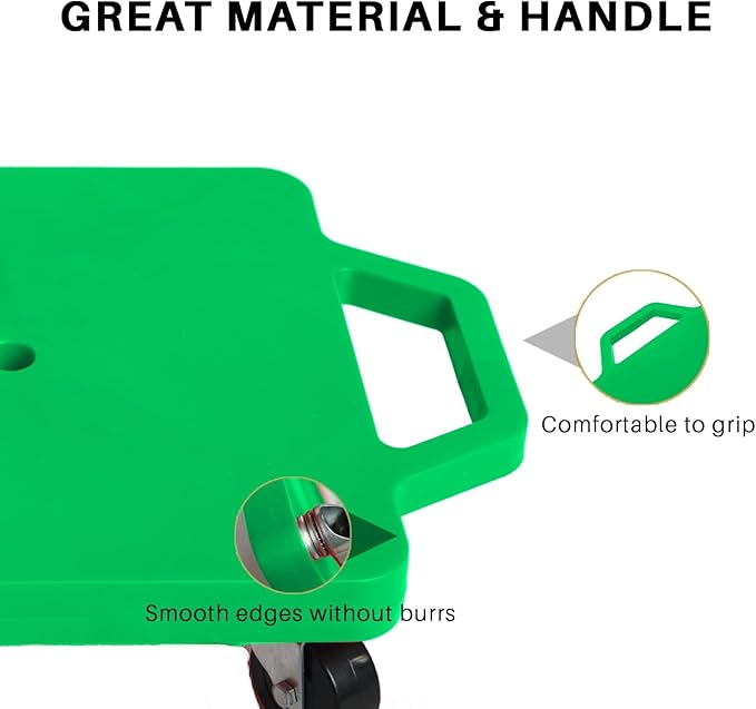 2 Plastic Scooter Boards with Handles for Kids Sitting and Sports Training, with 1 Ring, 2 Ropes and 4 Beanbags, Indoor and Outdoor Play-CubbioJoy