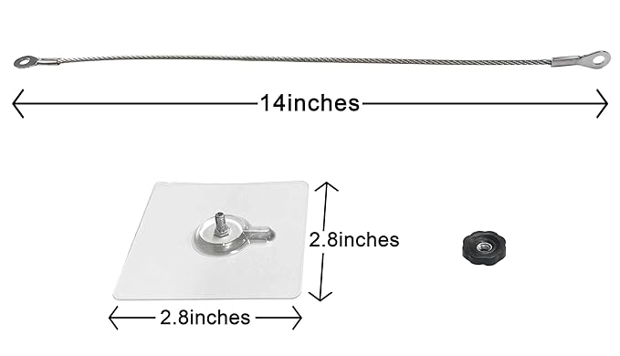 14 inches Stainless Steel Furniture Straps for Baby Proofing, No-Drill Furniture Anchors Earthquake Straps, Prevent Falling and Anti Tip TV Safety Straps, 6 Pcs-CubbioJoy