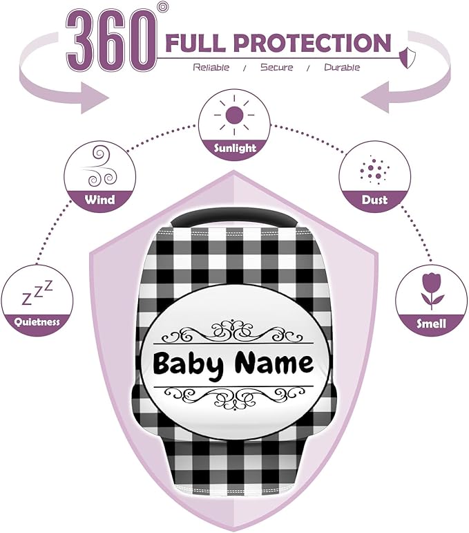 Baby Car Seat Stroller Cover Nursing Cover New Mom Breastfeeding Scarf Soft Stretchy Infant Carrier Cover Car Canopy Coverage-CubbioJoy