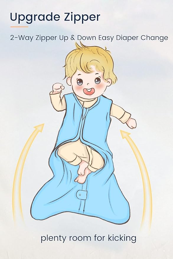 TotAha Cute Dinos Sleep Sack 6-12 Months 3 Pack, Buttery Soft Swaddle Transition Wearable Blanket Baby Sleeping Bag, 0.5 TOG-CubbioJoy