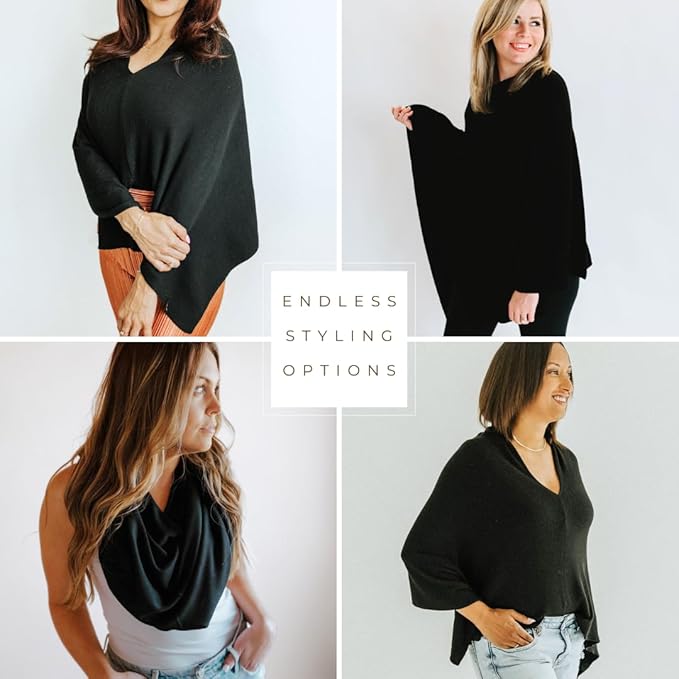 Breathable Nursing Cover Poncho – Stylish Multi-Use Breastfeeding Scarf, Car Seat Cover & Baby Blanket for Modern Moms-CubbioJoy