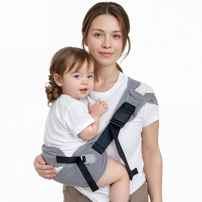 Baby Carrier Newborn to Toddler-Adjustable Baby Sling Carrier,Toddler Carrier for 25-60lbs,Comfortable to Baby Sling for Hands-Free Carrying (Gray)-CubbioJoy