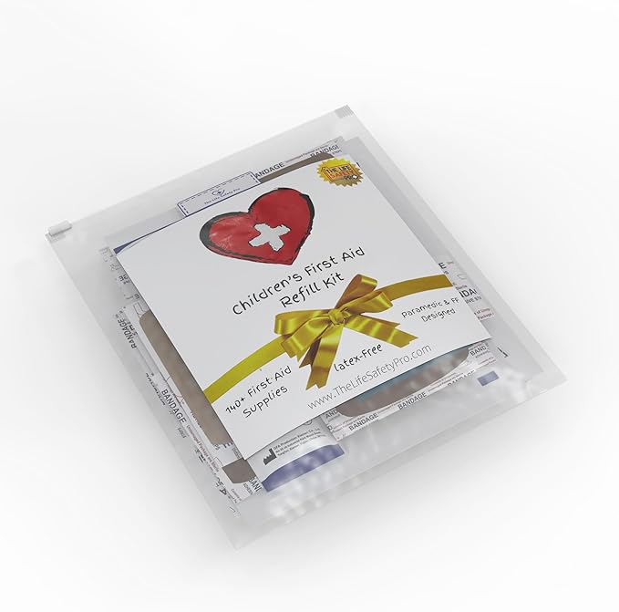 Children's First Aid Kit Refill - Xtra Large Size - 145 First Aid Supplies to Refill 2 Medium First Aid Kits from The Life Safety Pro-CubbioJoy