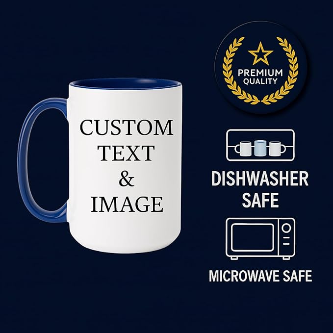 Customized Photo Mug with Personalized Text Upload Your Image with Different Designs-CubbioJoy